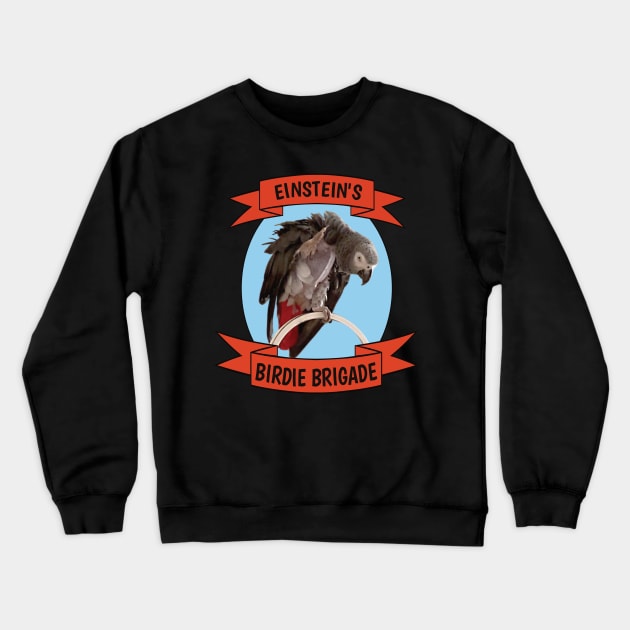 Birdie Brigade African Grey Parrot - Bare Chest Crewneck Sweatshirt by Einstein Parrot